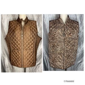 Natalie & me reversible full zip vest